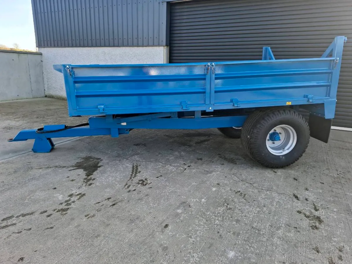 Wam 12ft x 7ft tipping trailer LIKE NEW NO VAT - Image 1
