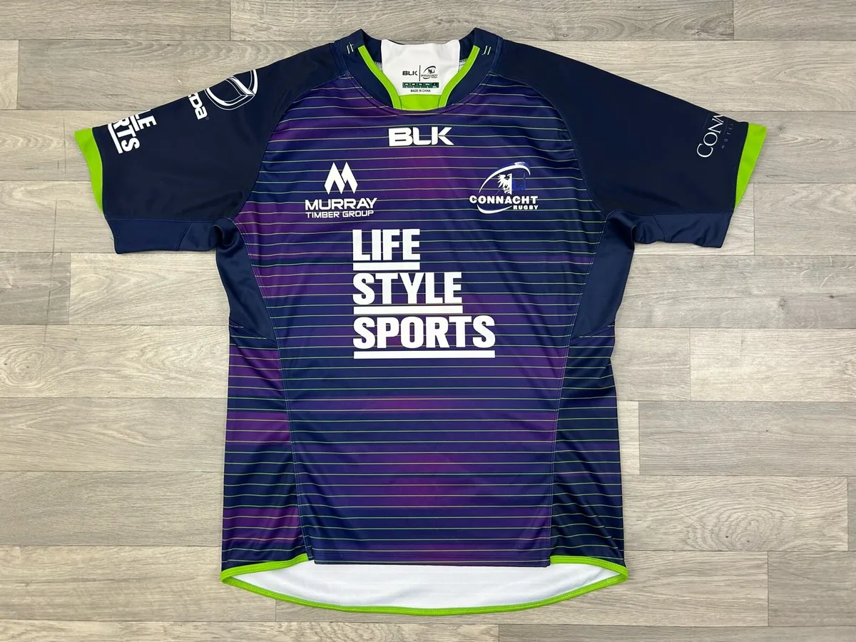 BLK Connacht Rugby Jersey Shirt Mens Large - Image 1