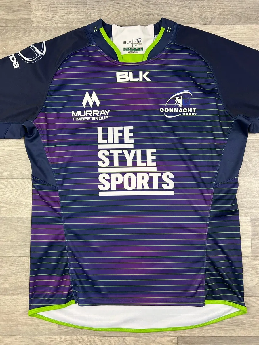 BLK Connacht Rugby Jersey Shirt Mens Large - Image 2