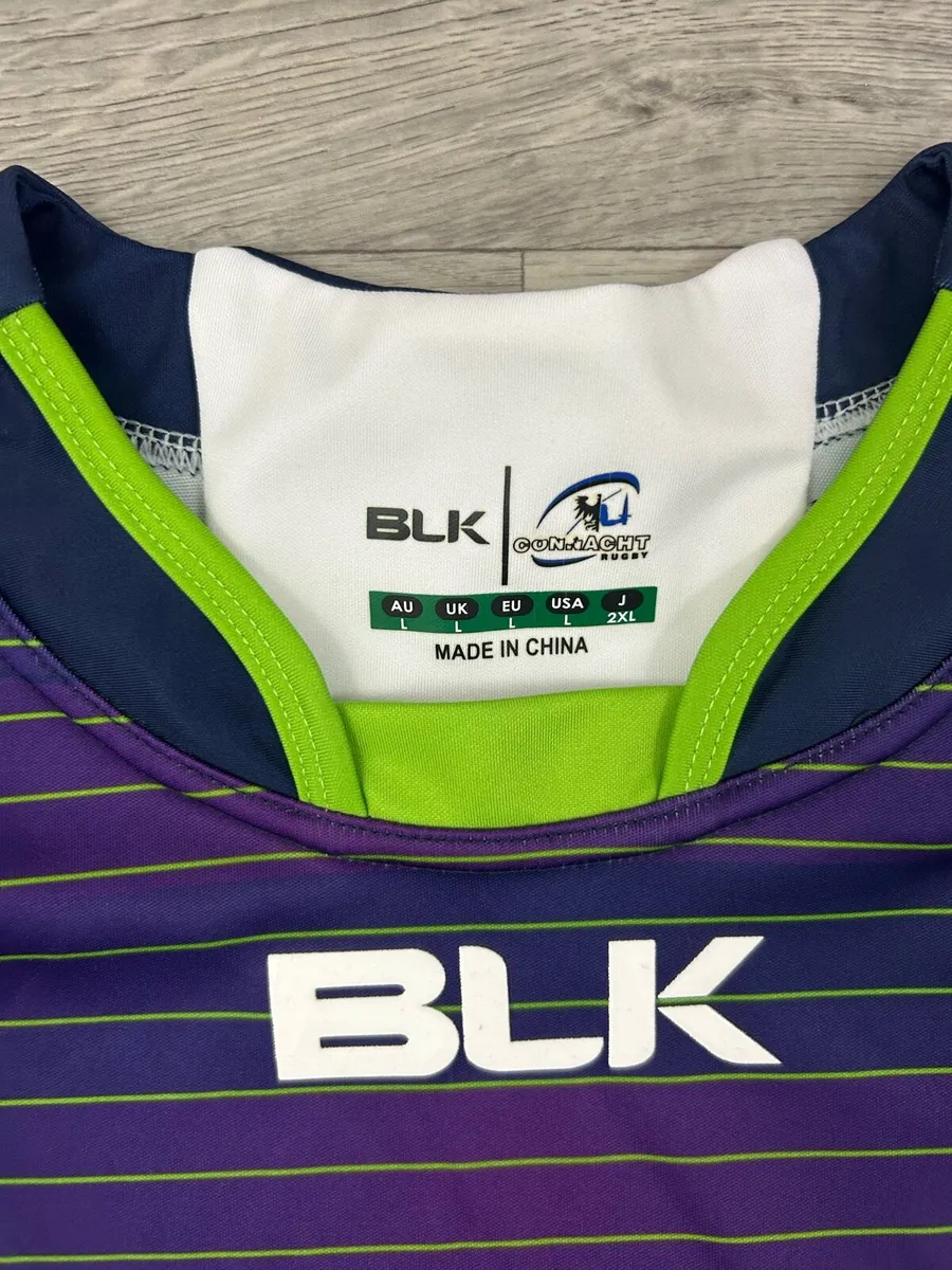 BLK Connacht Rugby Jersey Shirt Mens Large - Image 4