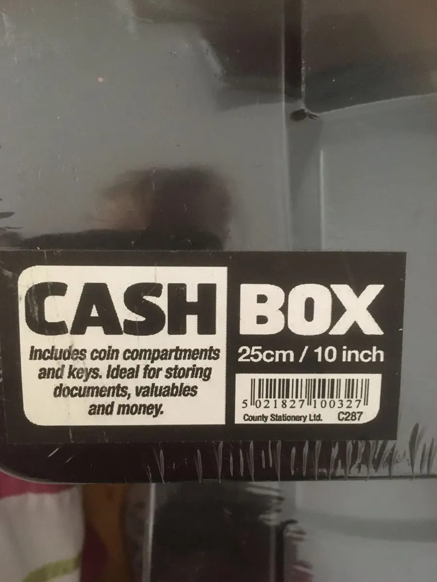 NEW SEALED Set of 4 Cash Boxes with Keys - Image 1