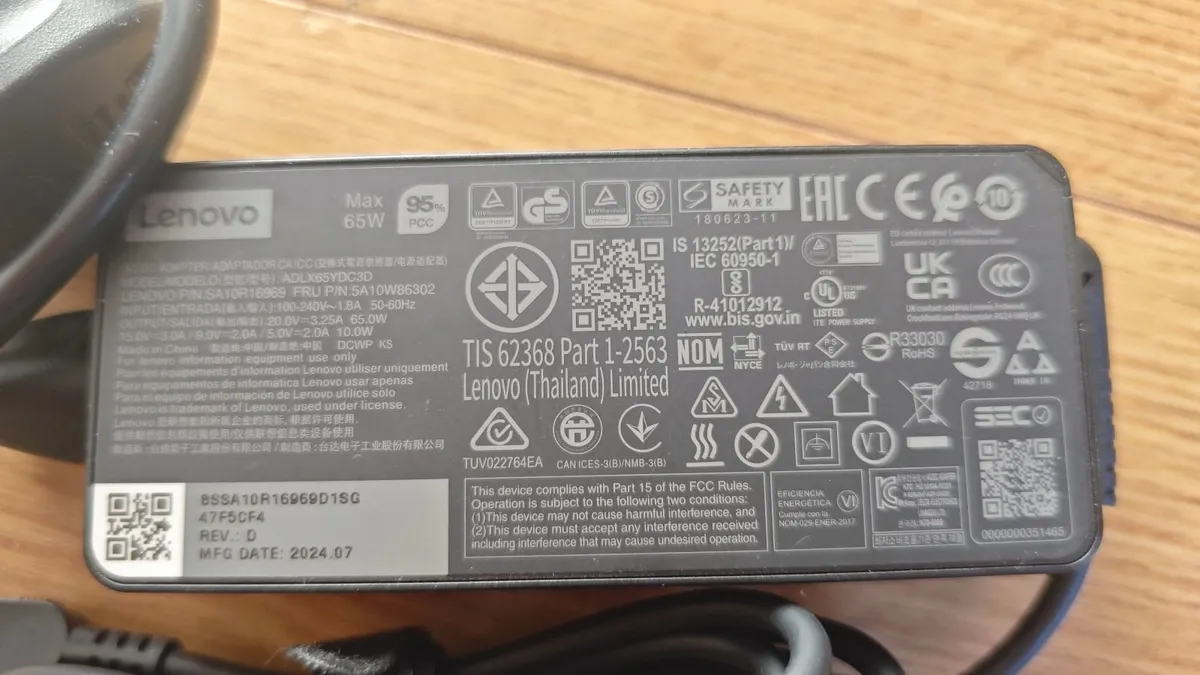 Lenovo 65W 20V 3.25A Type-C Adapter Power Supply - Image 3