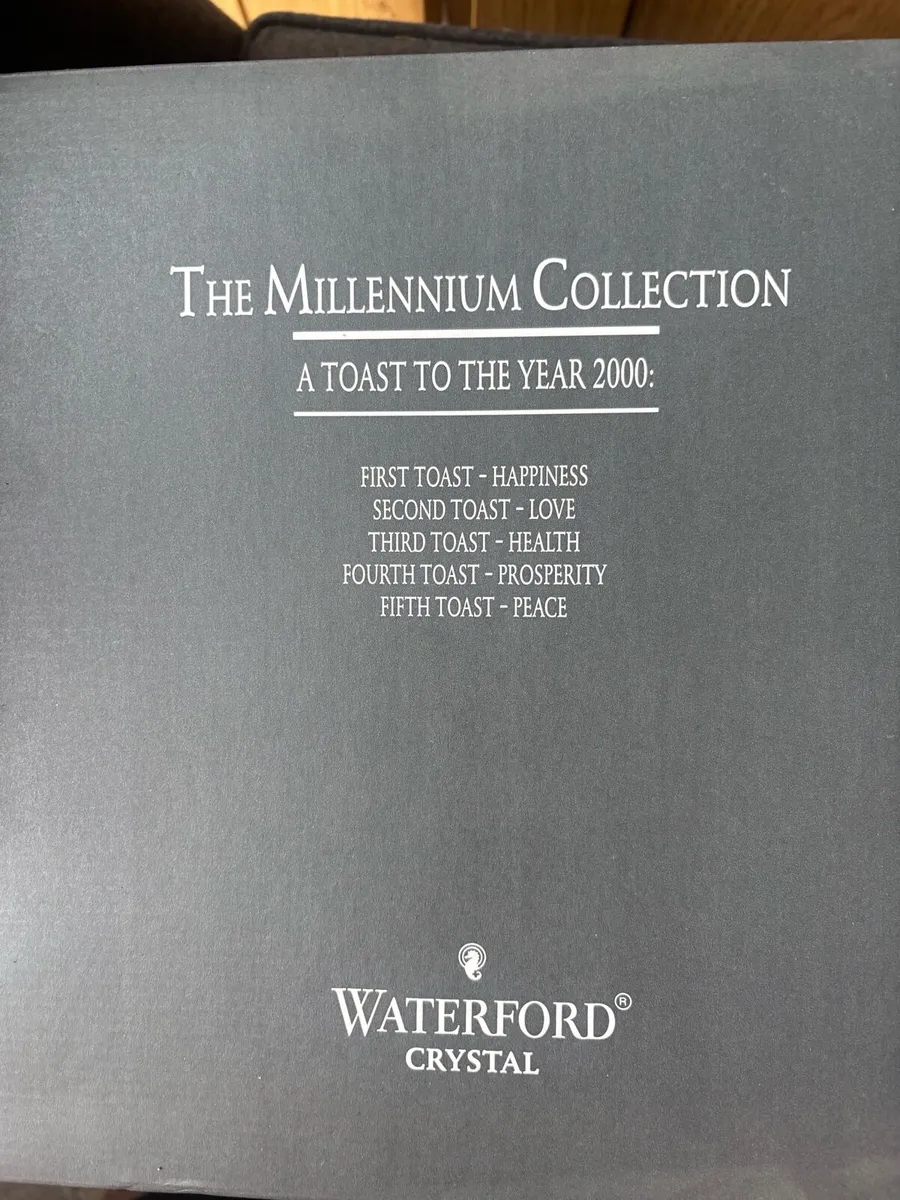 Waterford crystal millennium flutes 10 glasses box - Image 1