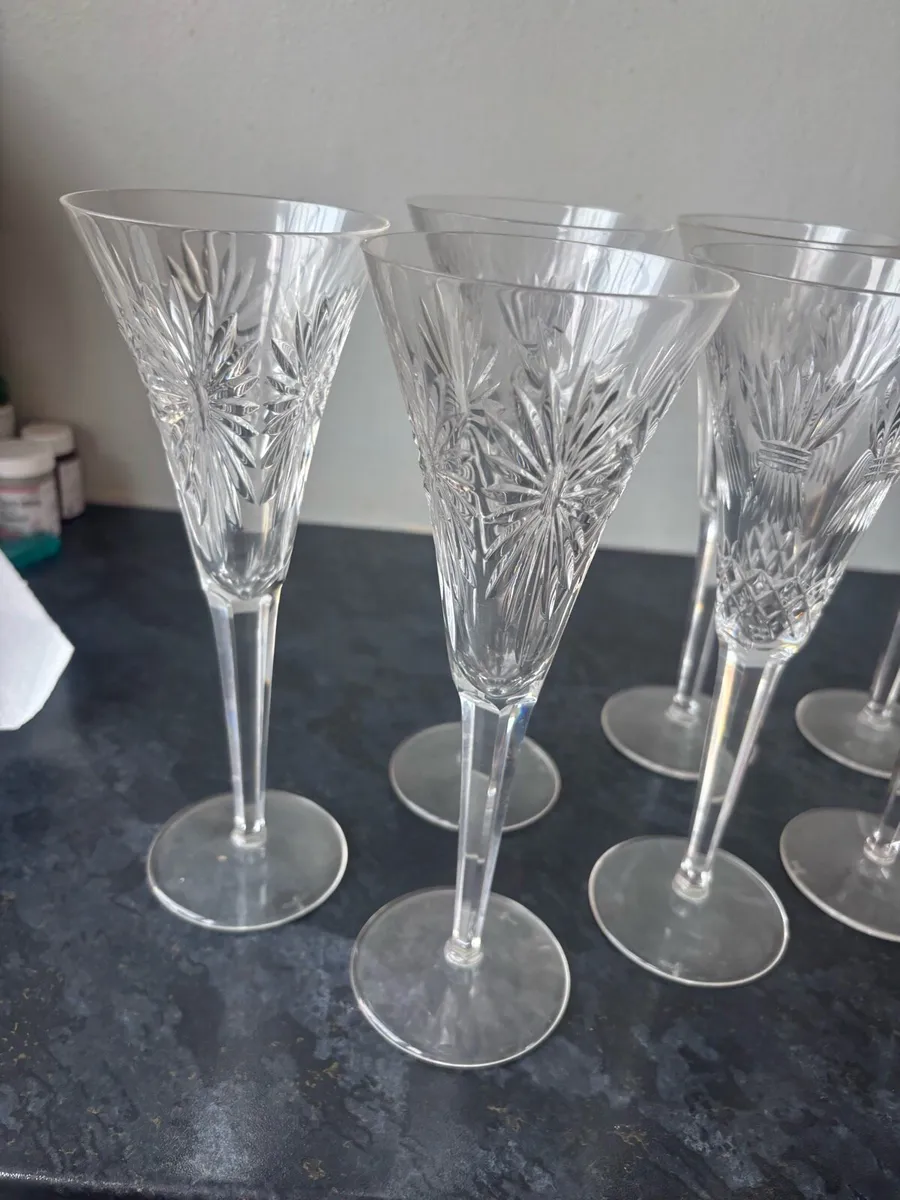 Waterford crystal millennium flutes 10 glasses box - Image 2