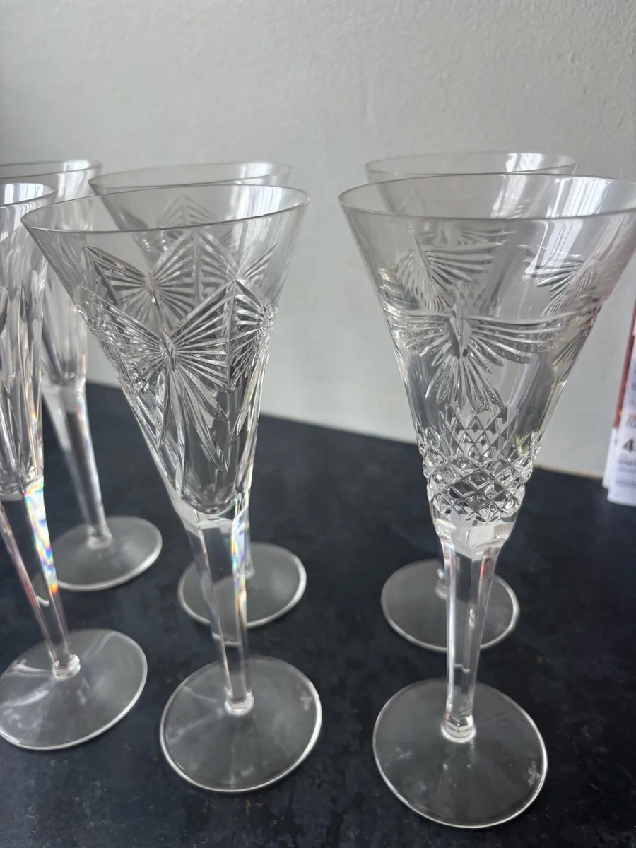 Waterford crystal millennium flutes 10 glasses box - Image 3