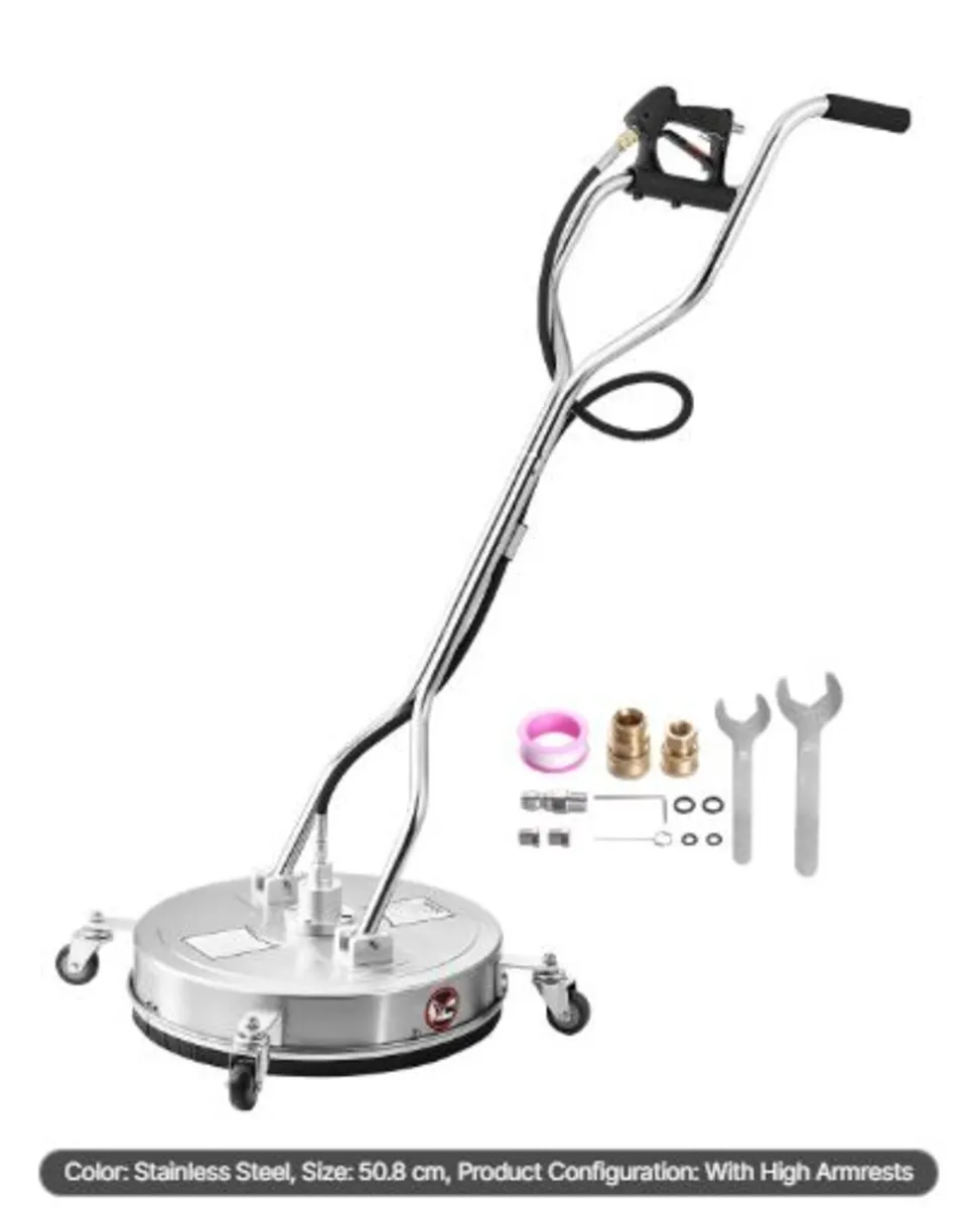 20" Pressure Washer Surface Cleaner, Stainless - Image 1