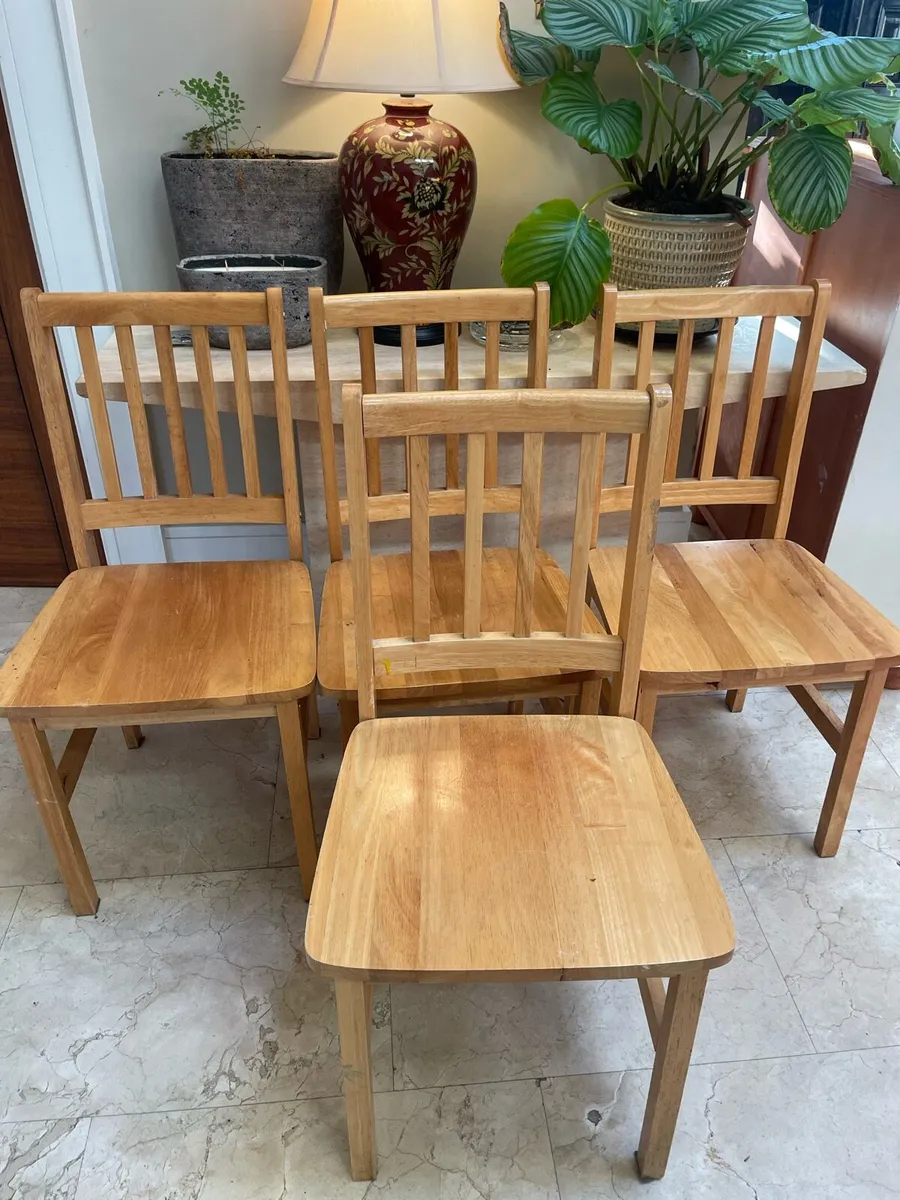4 x Sturdy Kitchen Dining Chairs - Can Deliver - Image 1