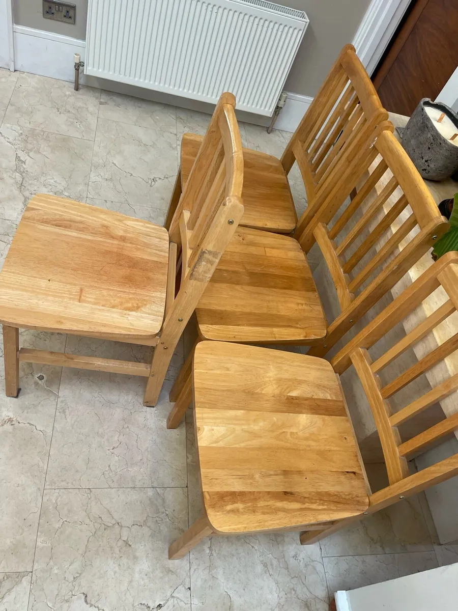 4 x Sturdy Kitchen Dining Chairs - Can Deliver - Image 2