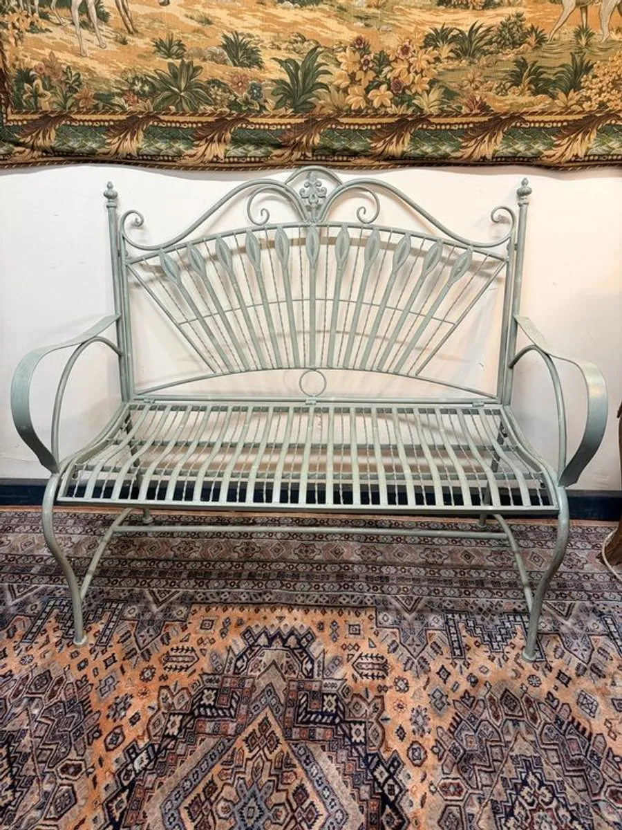 Beautiful Design Metal Two-Seater Garden Bench - Image 1