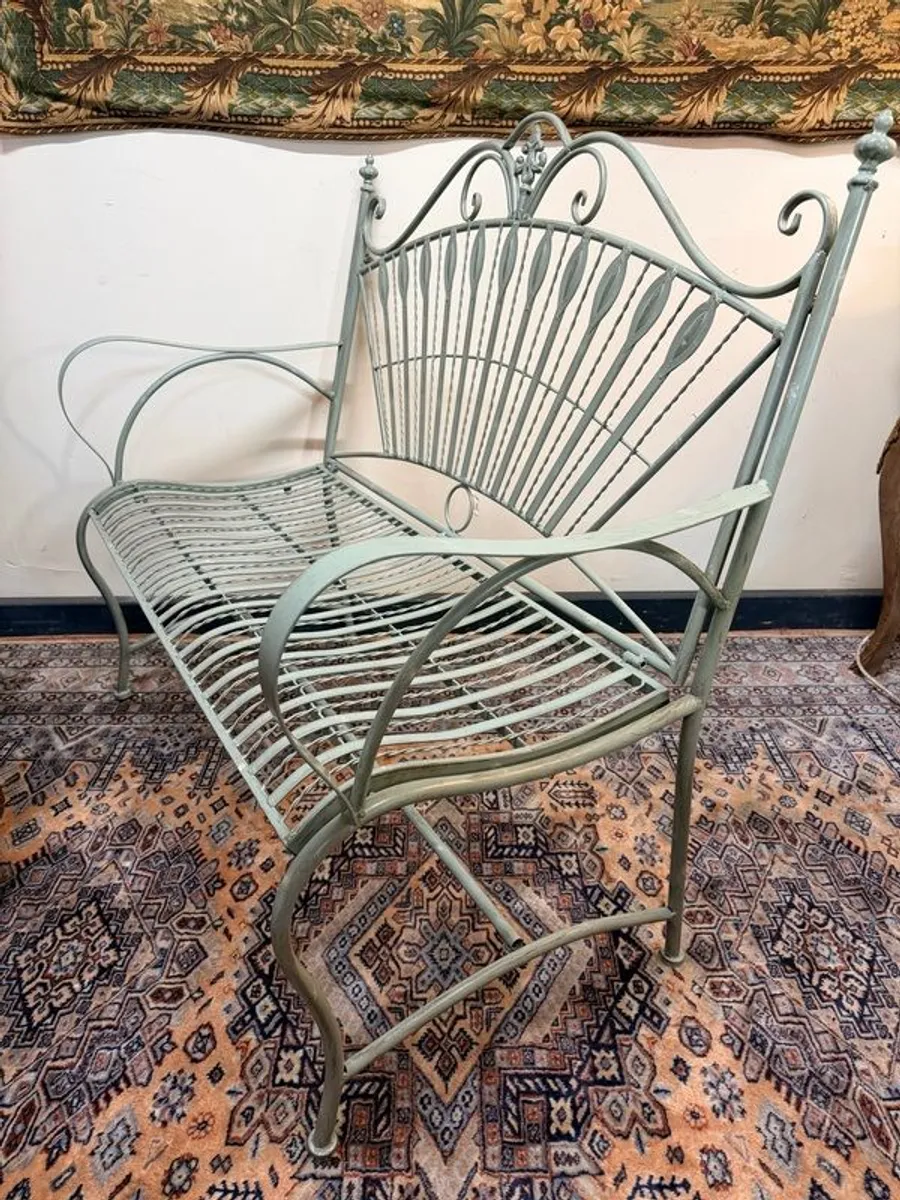 Beautiful Design Metal Two-Seater Garden Bench - Image 4