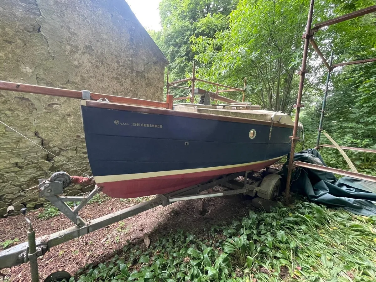 Cornish Shrimper 19 – restoration project boat - Image 1