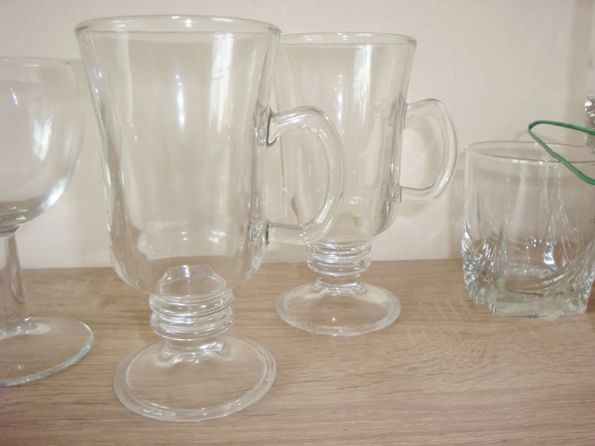 12 Glasses   wine glasses Irish coffee glass - Image 4