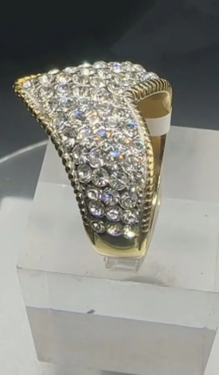 Beautiful Vermeil Wishbone Pave Dress Ring - Image 2