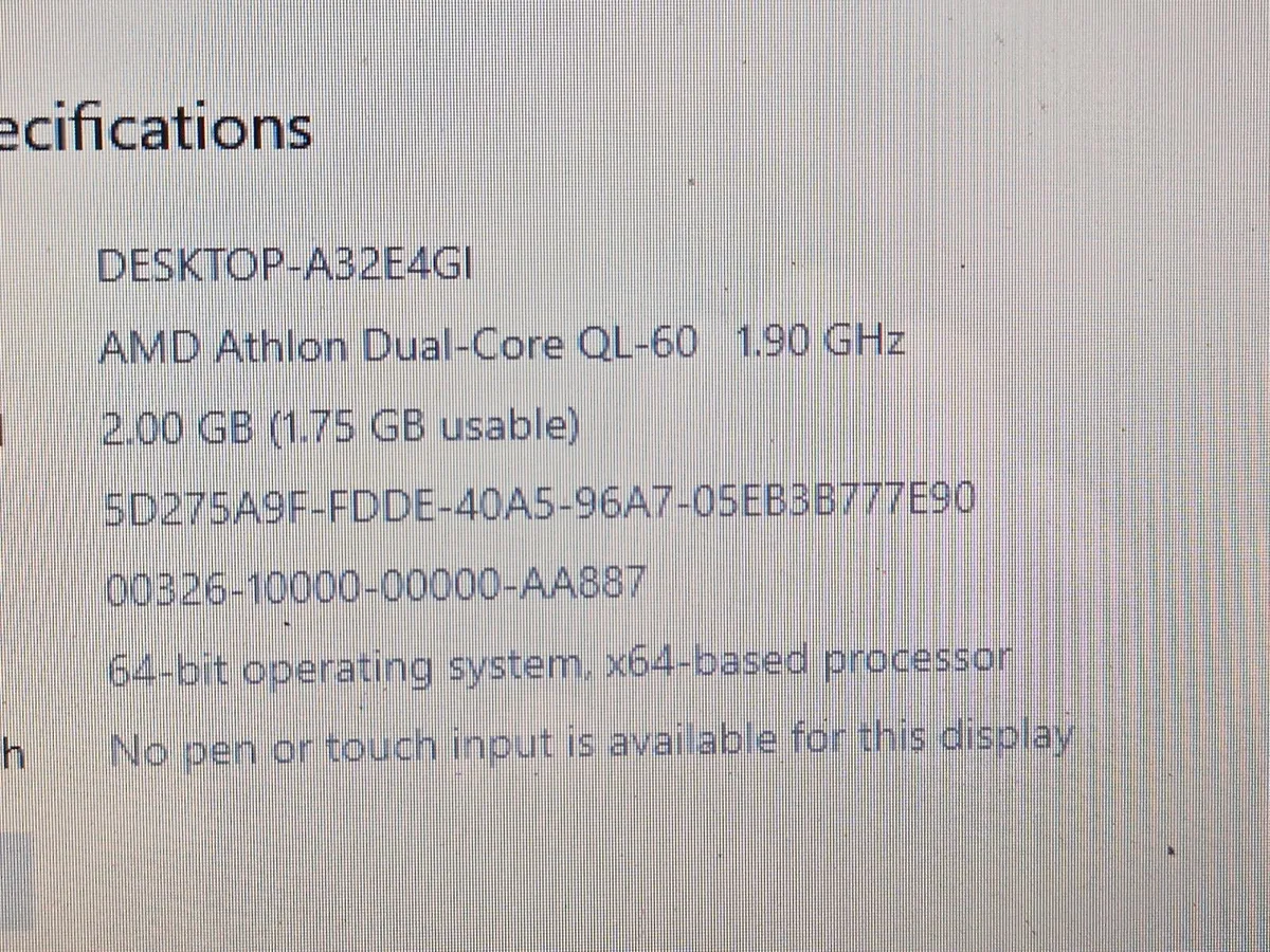 HP Laptop G60-100EM F1291EA#ABU 2GB Ram Windows 10 - Image 2