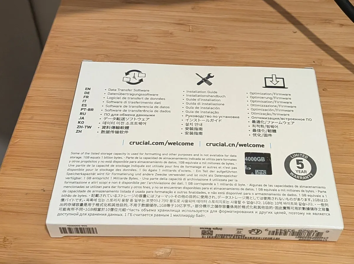 Crucial P3 4TB Gen3 SSD - Price Firm - Warranty - Image 2