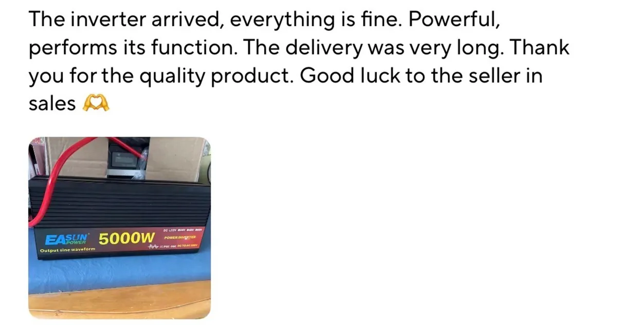 5000W Pure Sine Wave Car Inverter DC 12V 24V - Image 3