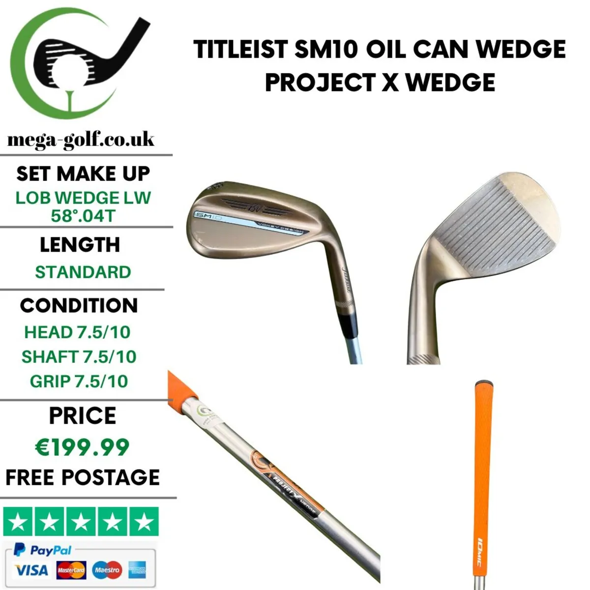 Titleist SM10 Oil Can Wedge Lw 58°.04T / Wedge - Image 1