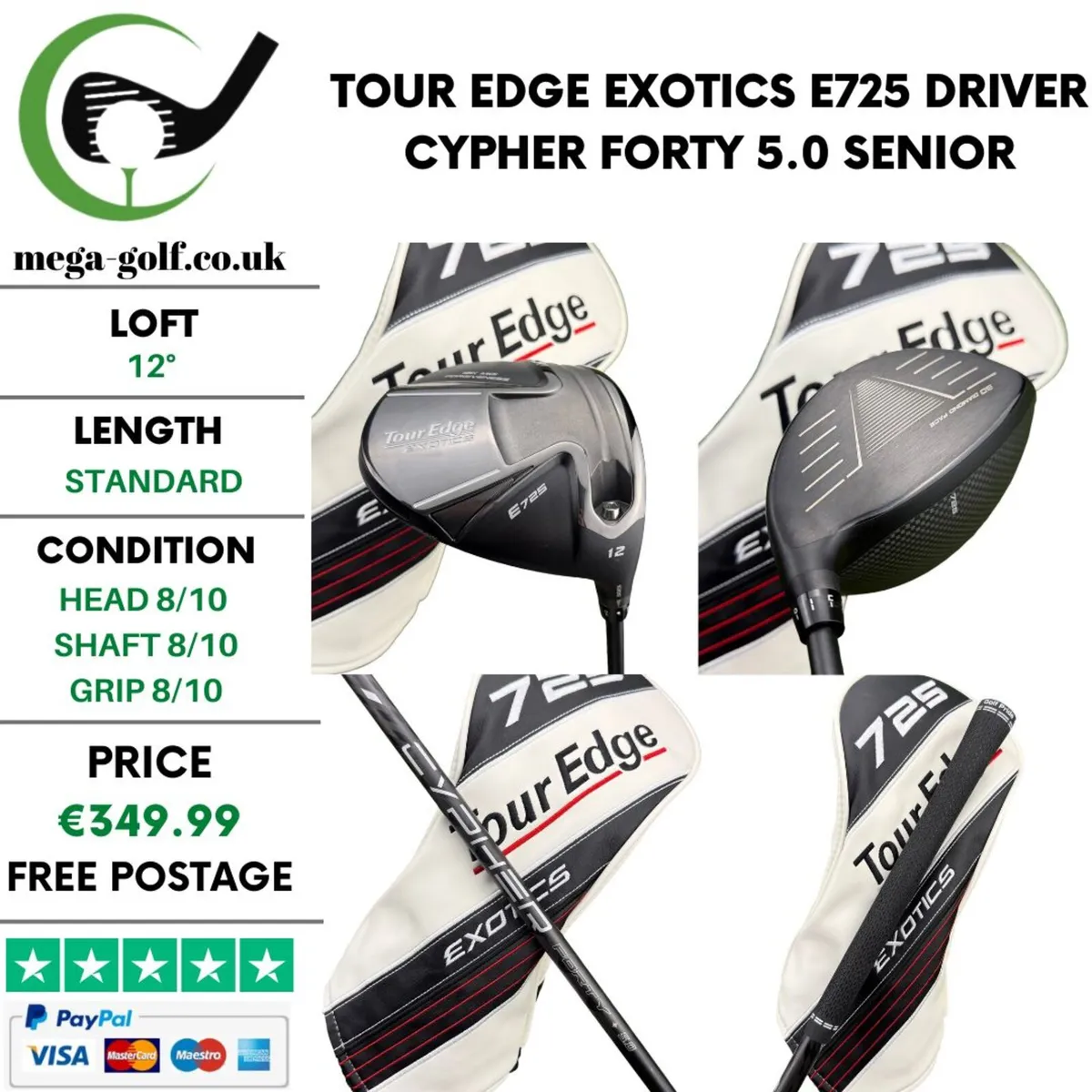 Tour Edge Exotics E725 Driver / 12° / Senior - Image 1