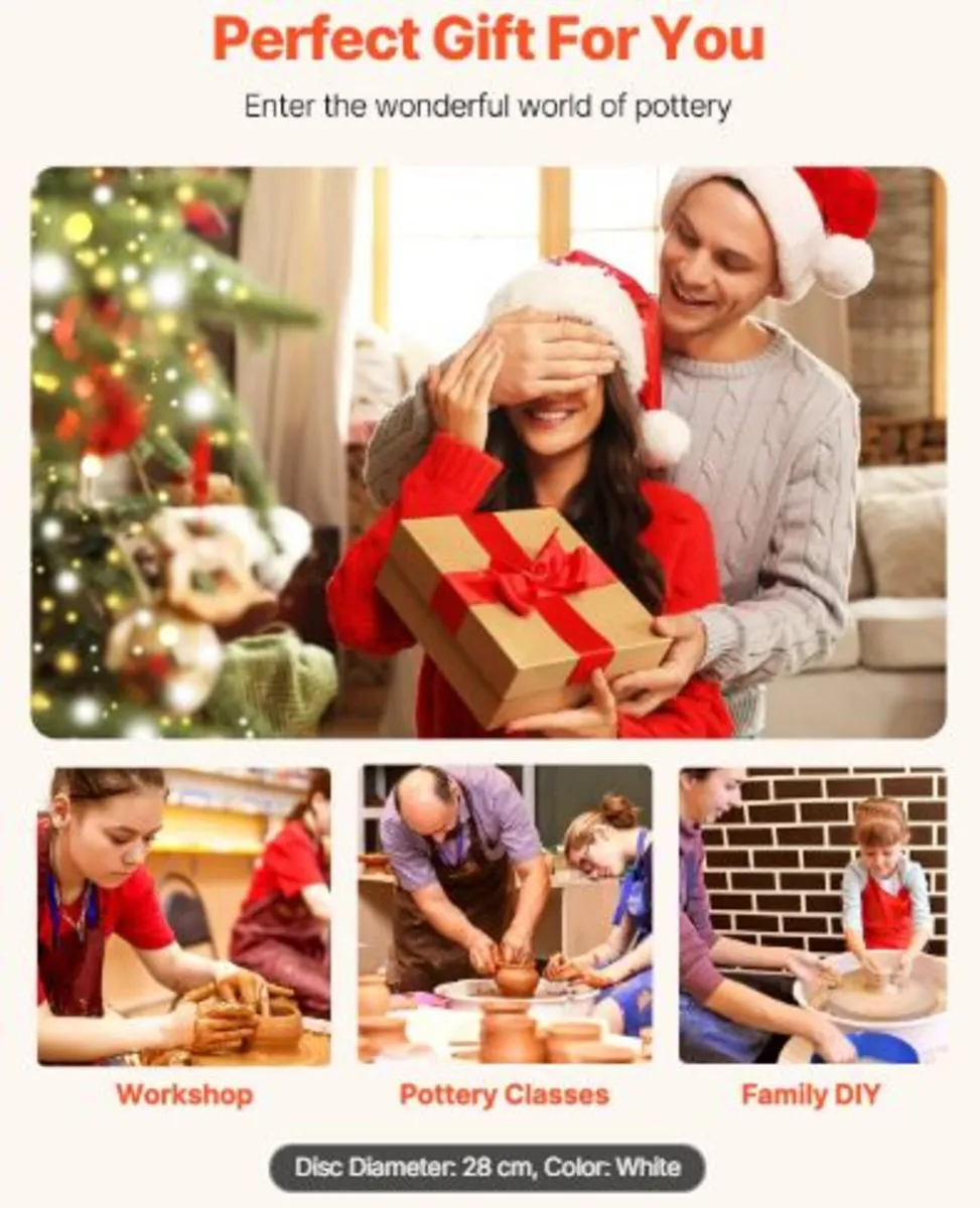 Pottery Wheel, 28 cm Ceramic Wheel Forming Machine - Image 3