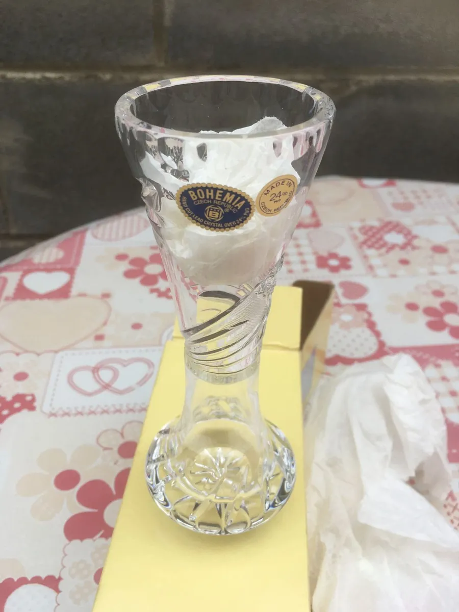 NEW Bohemia Hand Cut Lead Crystal Cut Glass - Image 2