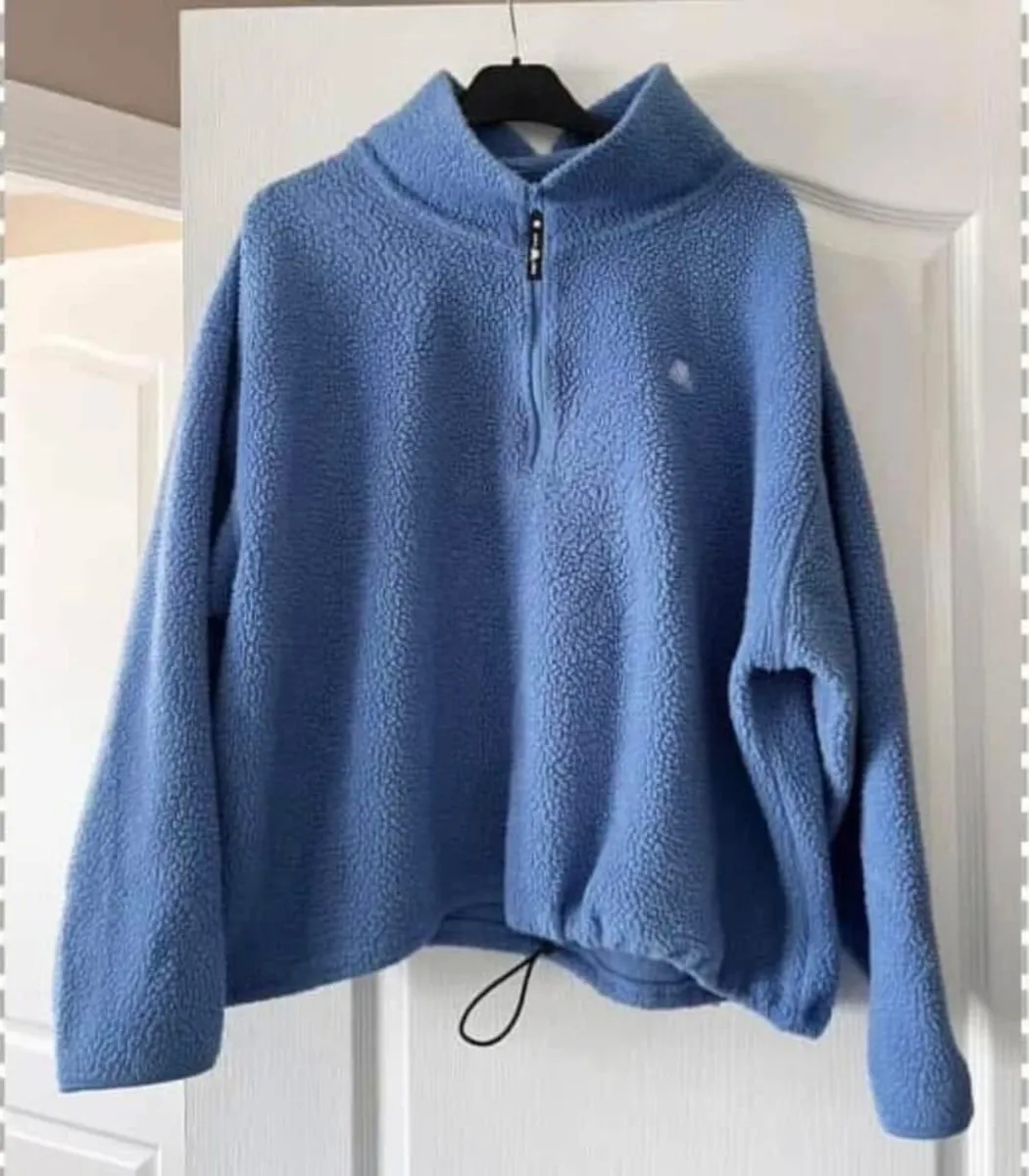 4th arq light blue xl half zip fleece