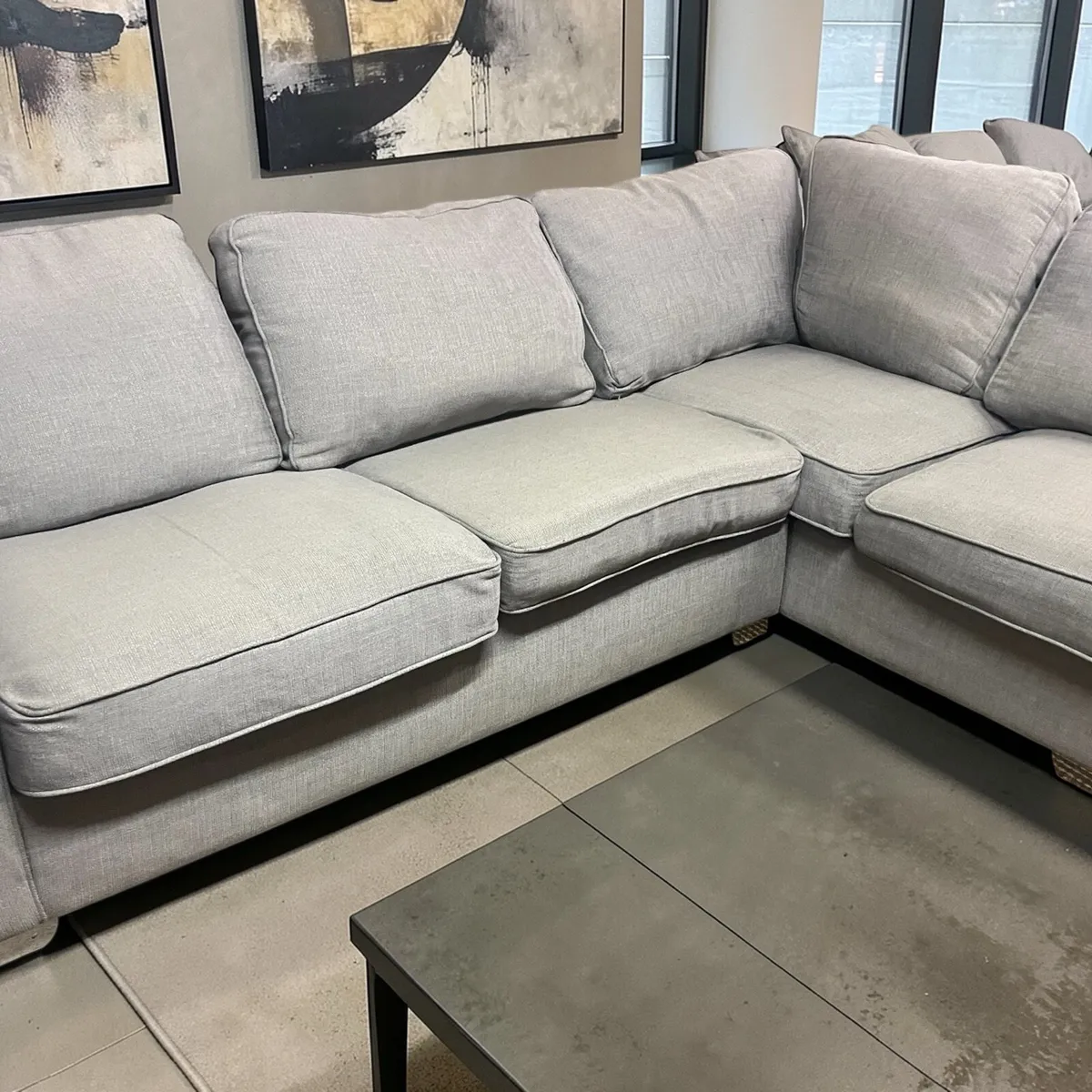 Grey corner sofa L shaped couch delivery - Image 3