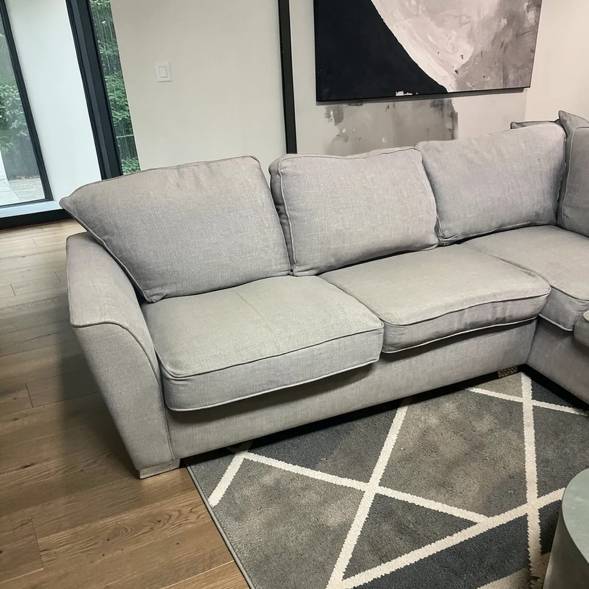 Grey corner sofa L shaped couch delivery - Image 4