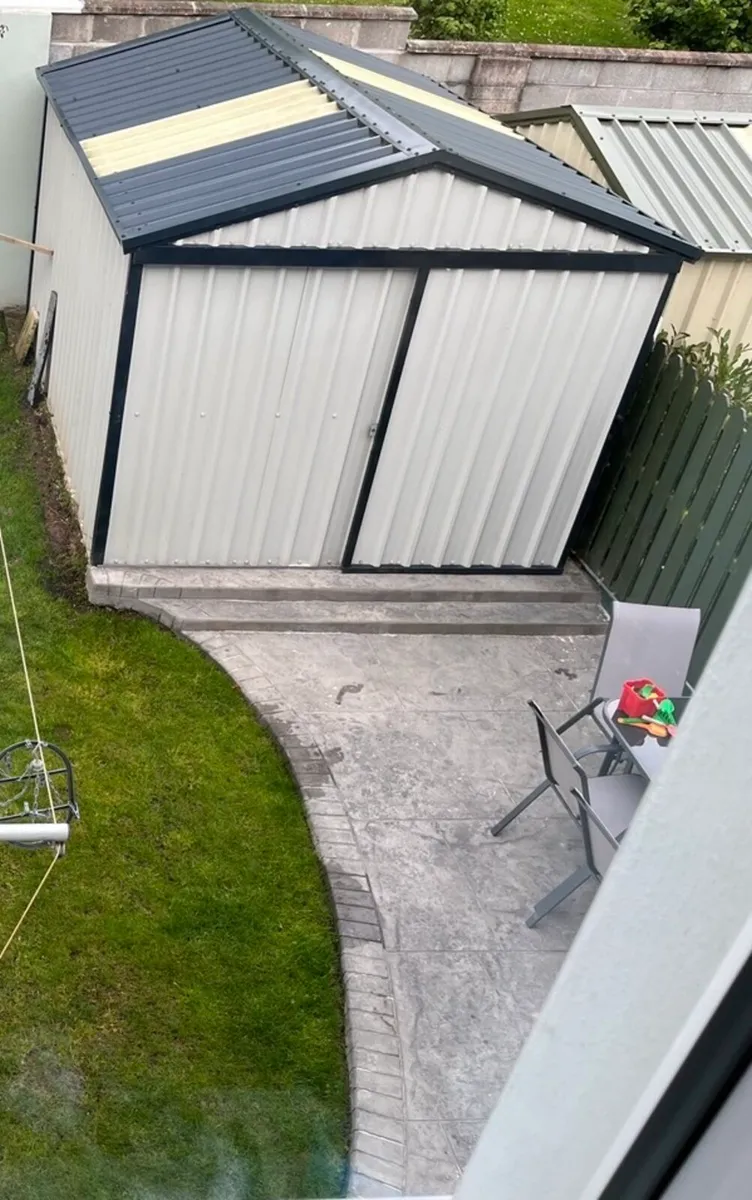 4 x 3 m Steel Tech Shed - includes shelving - Image 2