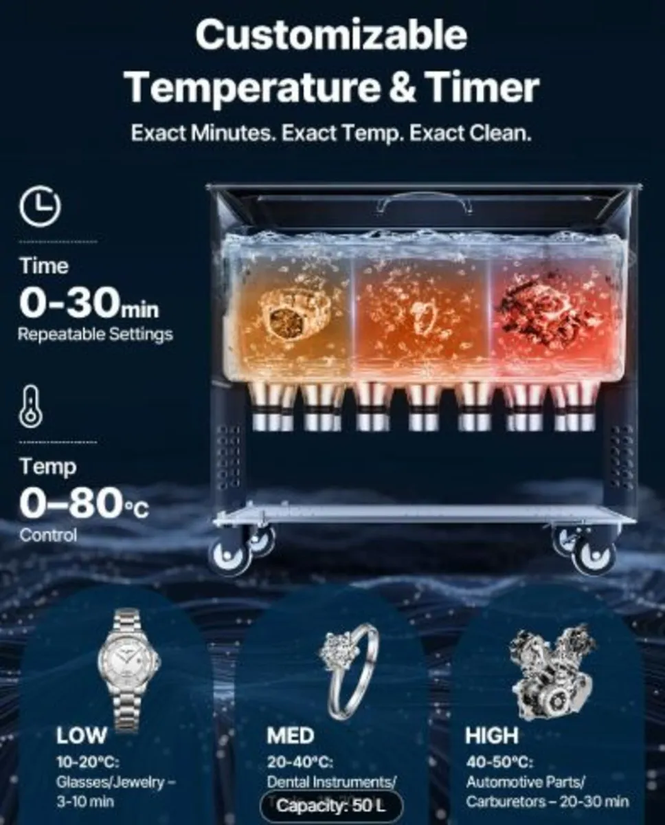 50L Ultrasonic Cleaner, Professional Ultrasonic - Image 4