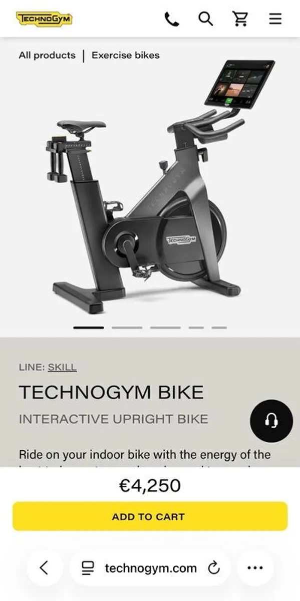 Technogym Exercise Bike - Image 1