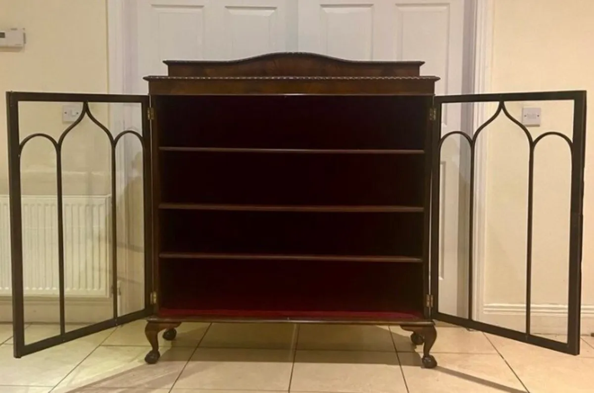 Edwardian Queen Anne bookcase cabinet - Image 2