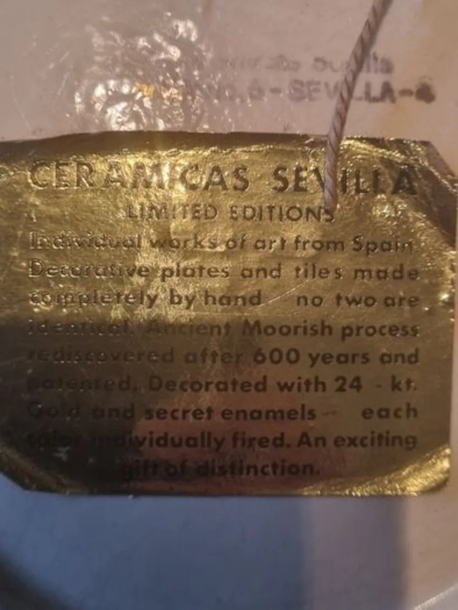 Ceramics Seville Limited Edition Decorative Plates - Image 4