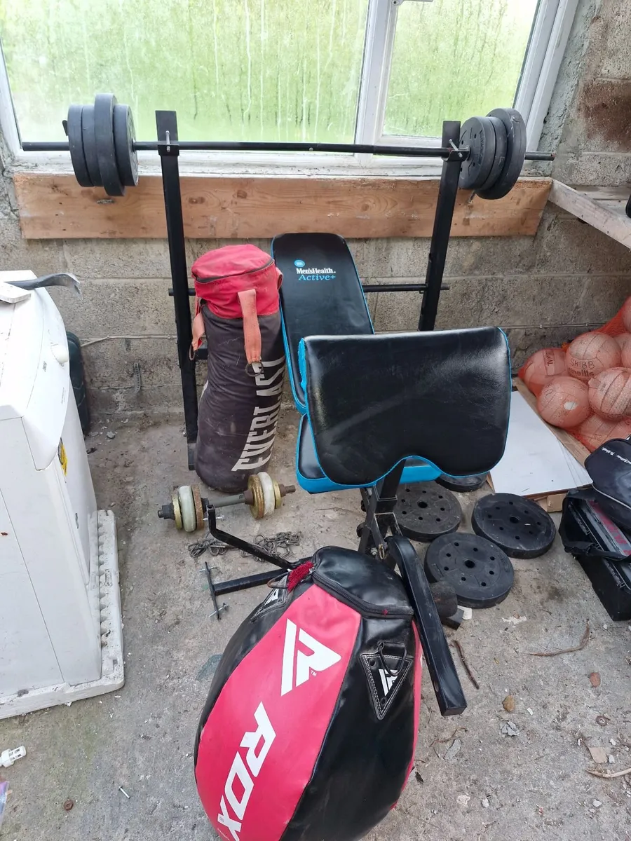 Bench Press, Weights and Boxing Bags - Image 1