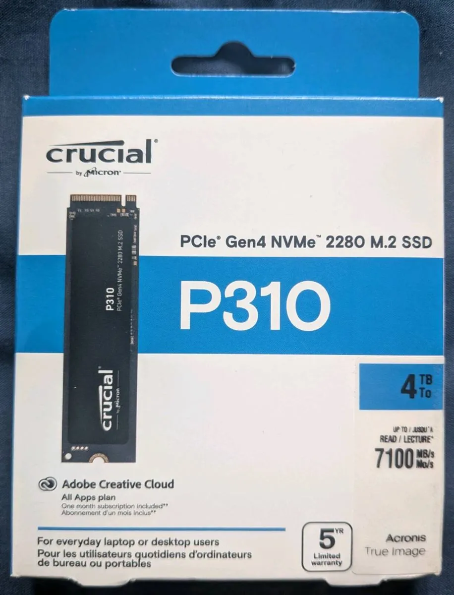 Crucial P310 4TB Gen4 SSD - Price firm - warranty