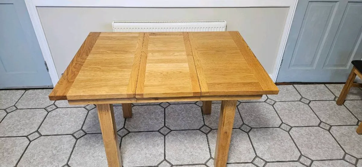 Solid oak table extending table - Image 2