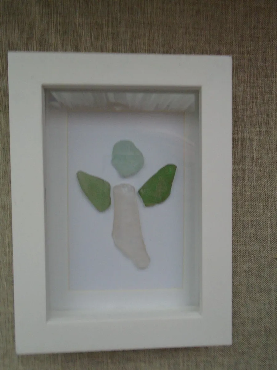 Seaglass angel picture, Home decor. Gift. - Image 2