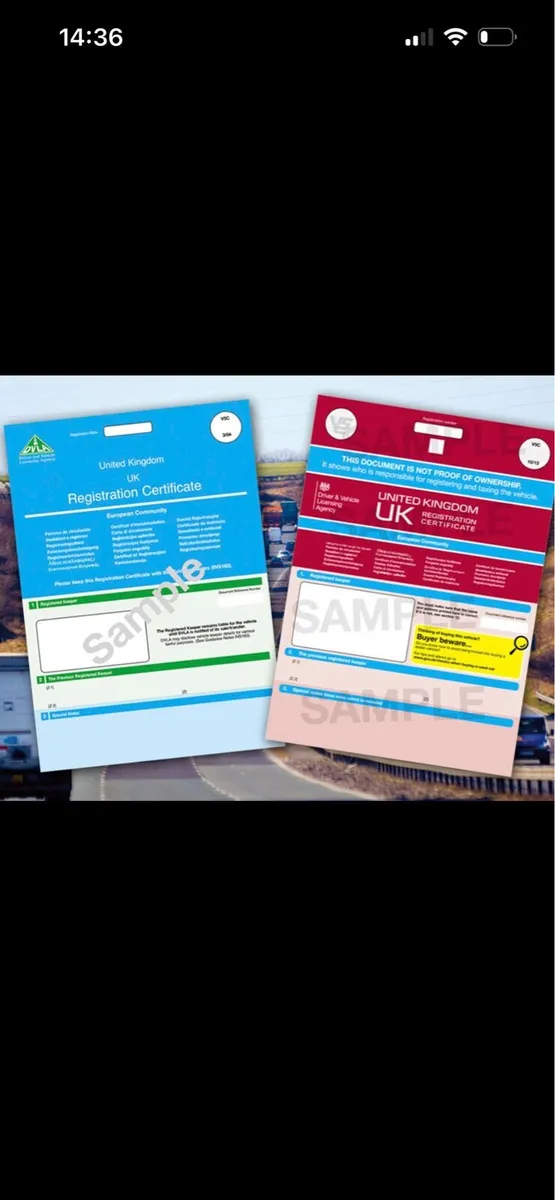 Vehicle registration LOST LOGBOOK V5 - Image 2