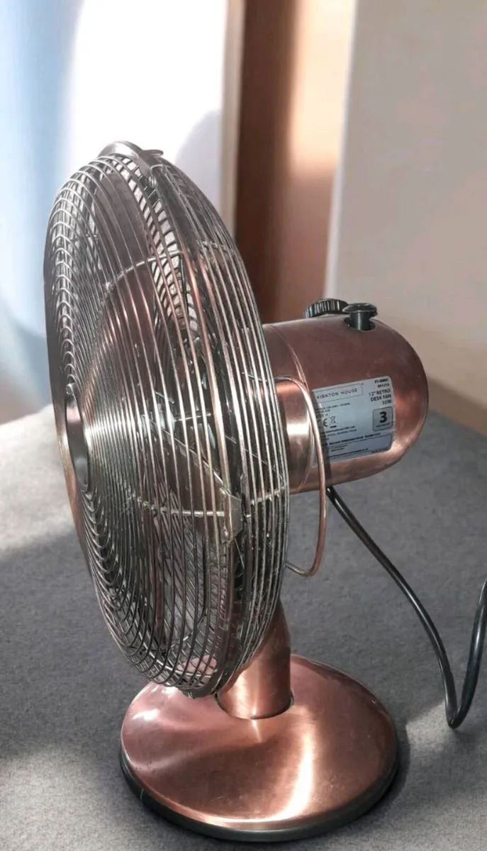 Large copper table fan - Image 2