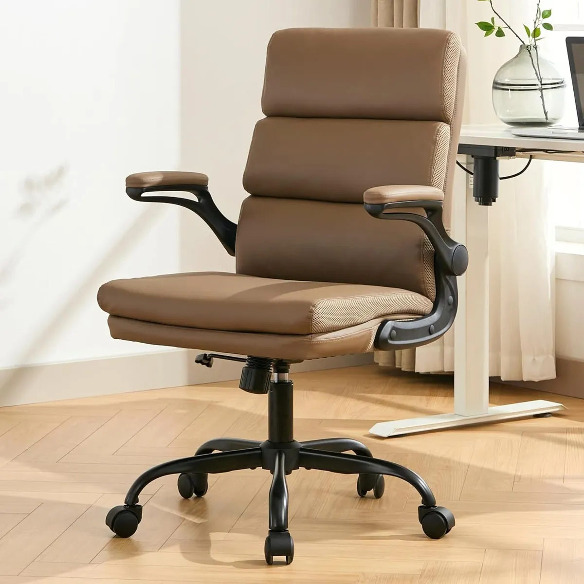 Executive Office Chair with Flip-Up Armrests - Image 1