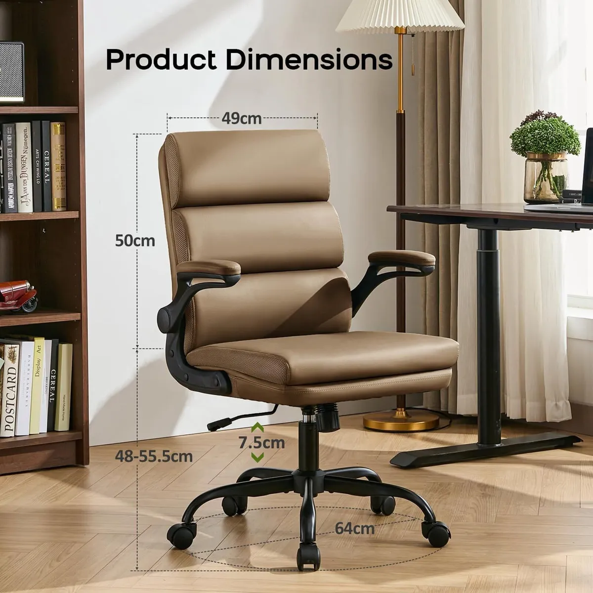 Executive Office Chair with Flip-Up Armrests - Image 2