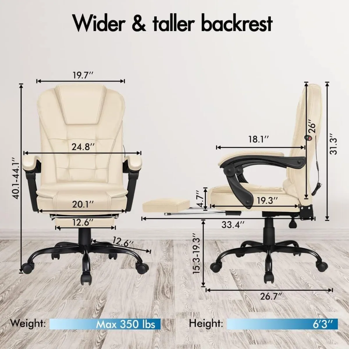 Massage Office Chair for Home Executive Desk 77 - Image 3