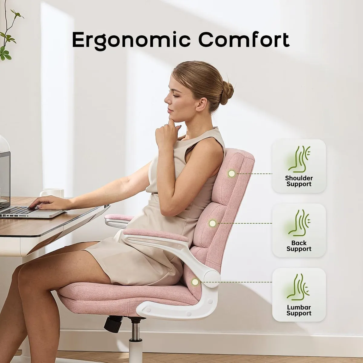 Ergonomic Office Chair with 3-Stage Back Support - Image 3