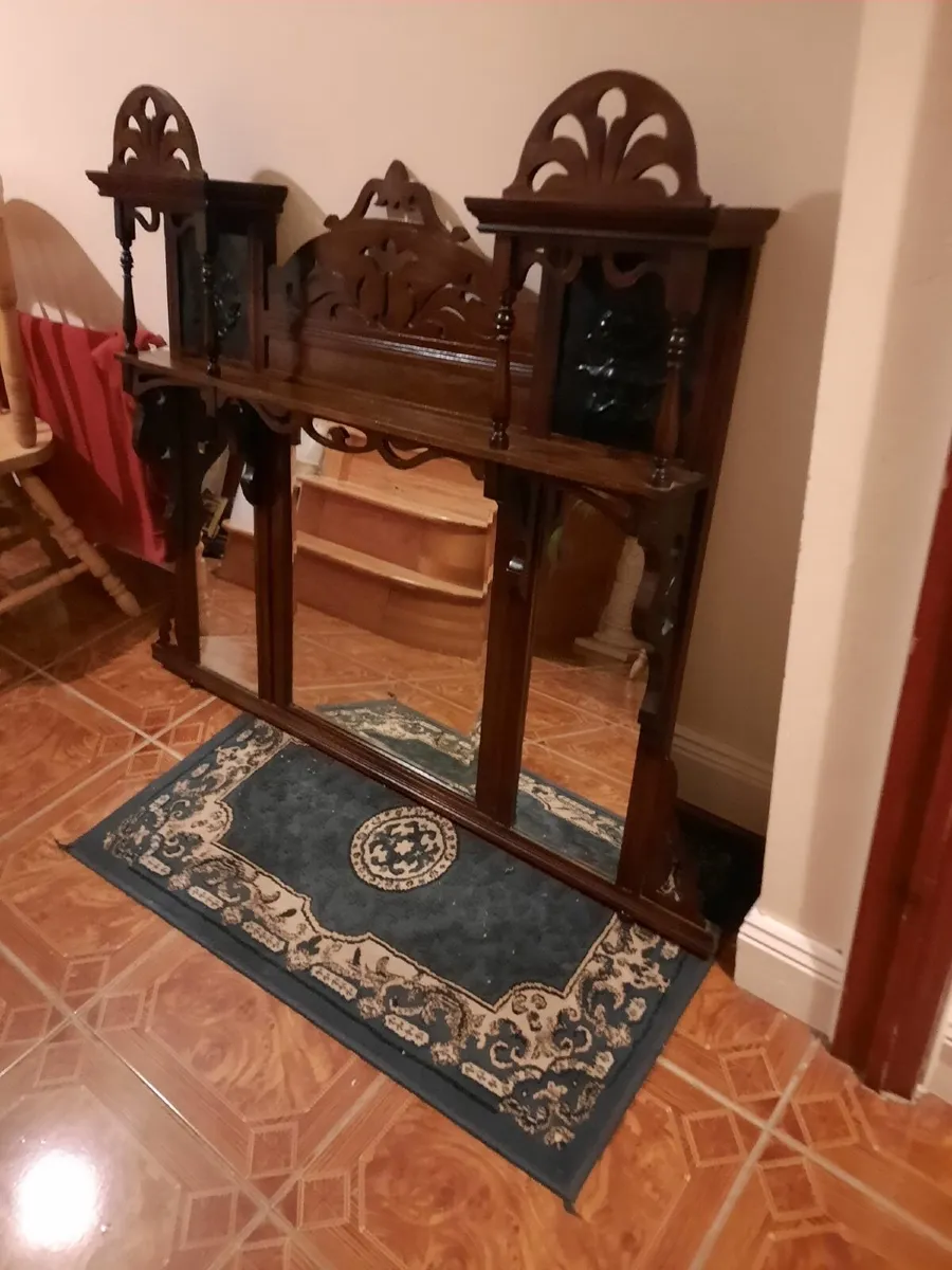 Antique overmantel - Image 3