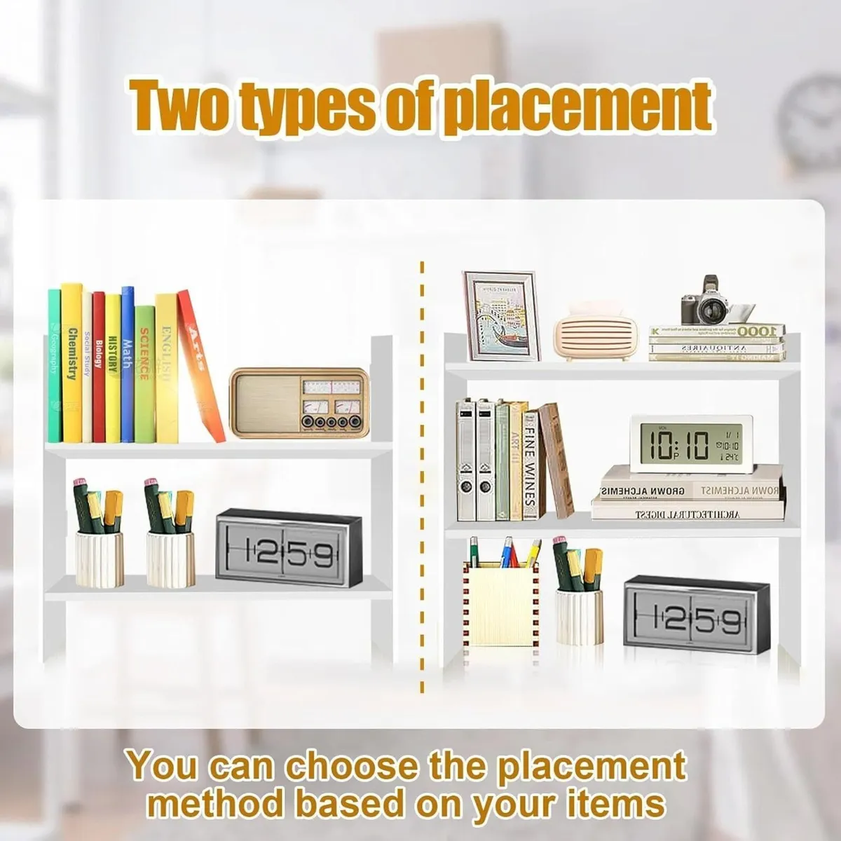 Wood Desk Organizer - Small Hutch Dorm 2 Tier - Image 3