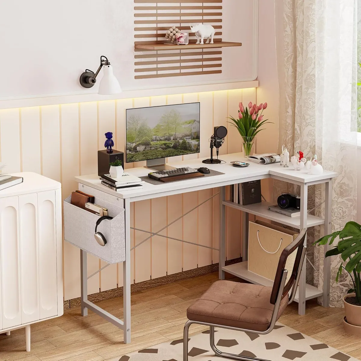 L Shaped Corner Desk - 120x70 cm Study Office - Image 2