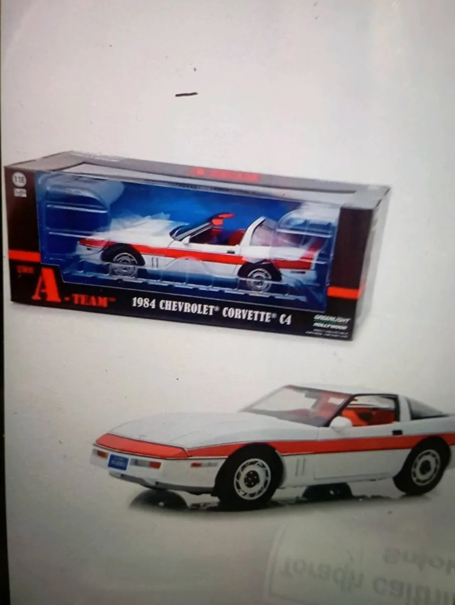 GREENLIGHT 1984   A TEAM CHEVROLET CORVETTE CAR. - Image 2
