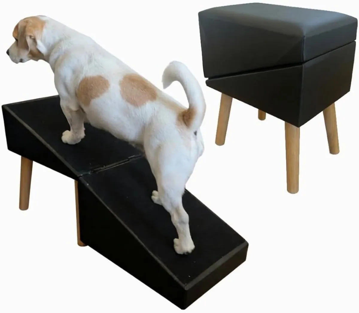 XL Folding Ottoman Dog Ramp Gentle Slope for Sofa - Image 1
