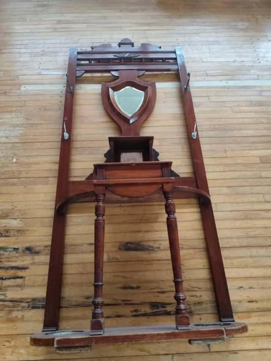 Antique Wooden Hall Stand - Image 1