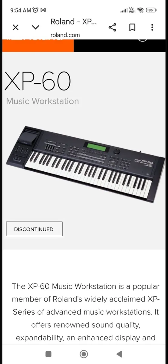 Hi looking for an Roland XP 60