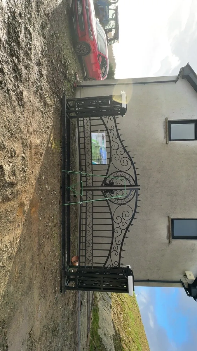 Entrance gates with pillars - Image 1